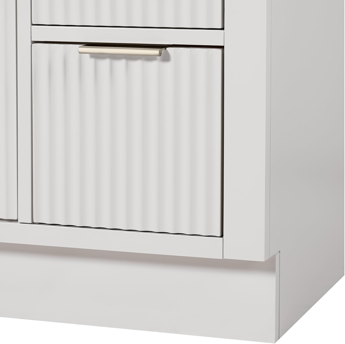 ARIEL Milan 60-inch Bathroom Vanity with Sink,Solid Wood, 1.5-inch Carrara White Quartz Countertop & Backsplash, Single Oval Porcelain Sink, 2 Soft Closing Doors, 6 Dovetail Drawers, Warm White