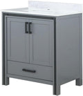 Ziva 30 in W x 22 in D Dark Grey Bath Vanity and Cultured Marble Top
