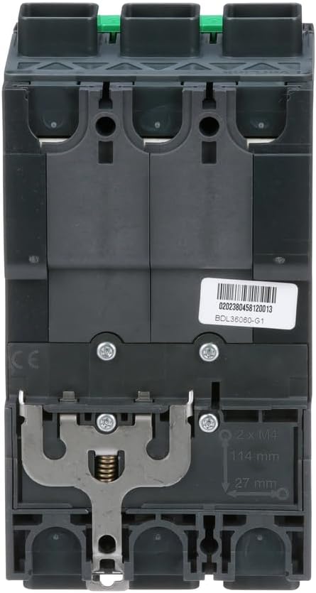 Square D by Schneider Electric BDL36060 PowerPacT B Circuit Breaker with Thermal-Magnetic Trip Unit Technology and Back Pan or DIN Rail Mounting, 60 Amp, 3 Pole