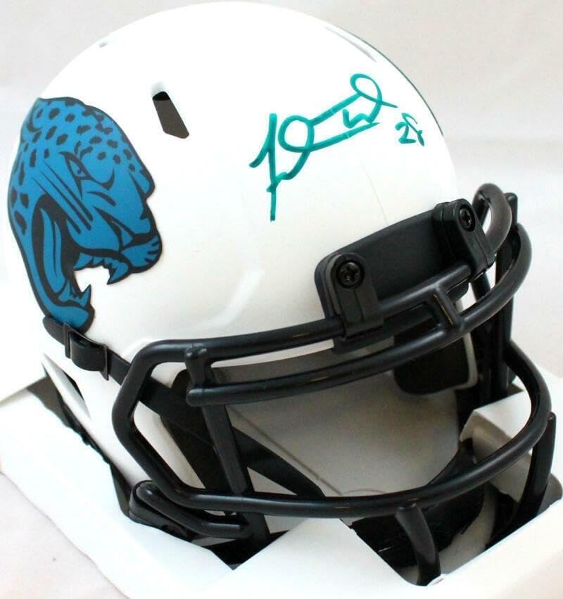 Fred Taylor Autographed Jacksonville Jaguars Lunar Speed Mini Helmet-BAW Holo - Autographed NFL Mini Helmets