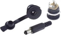 100pcs 5pairs 5.5x2.1mm 5.5x2.5mm DC Power Male Connector DC Power Socket Female Jack Screw Nut Panel Mount Connector(5.5x2.1 with Cap)