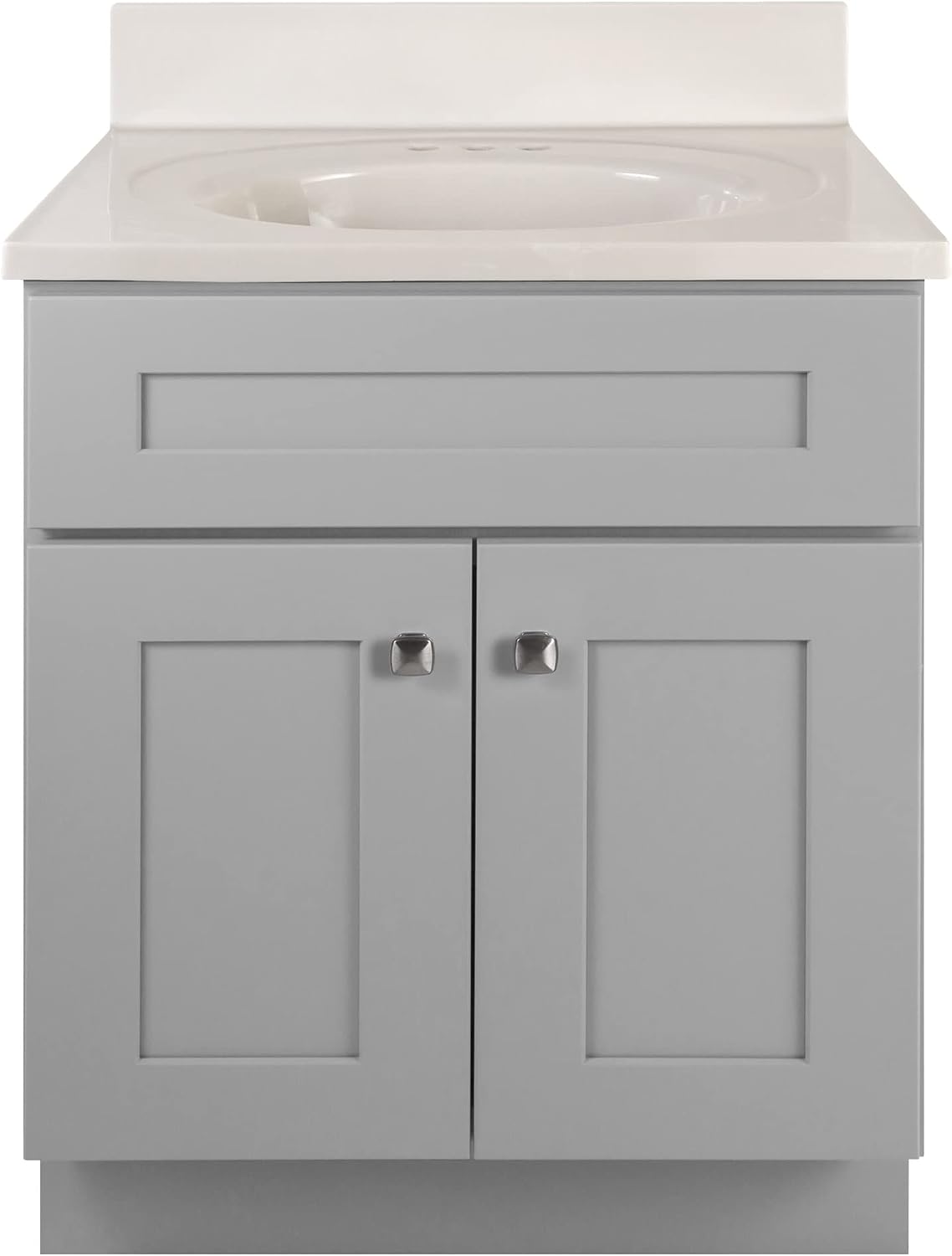 Design House Brookings 25 Inch Bathroom Vanity with Top, Ready to Assemble, Painted Sherwin Williams® Gray – Design House, 597575