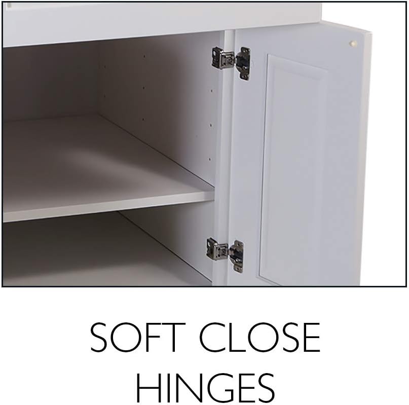 Design House Brookings 25 Inch Bathroom Vanity with Top, Ready to Assemble, Sherwin Williams® White – Design House, 584862