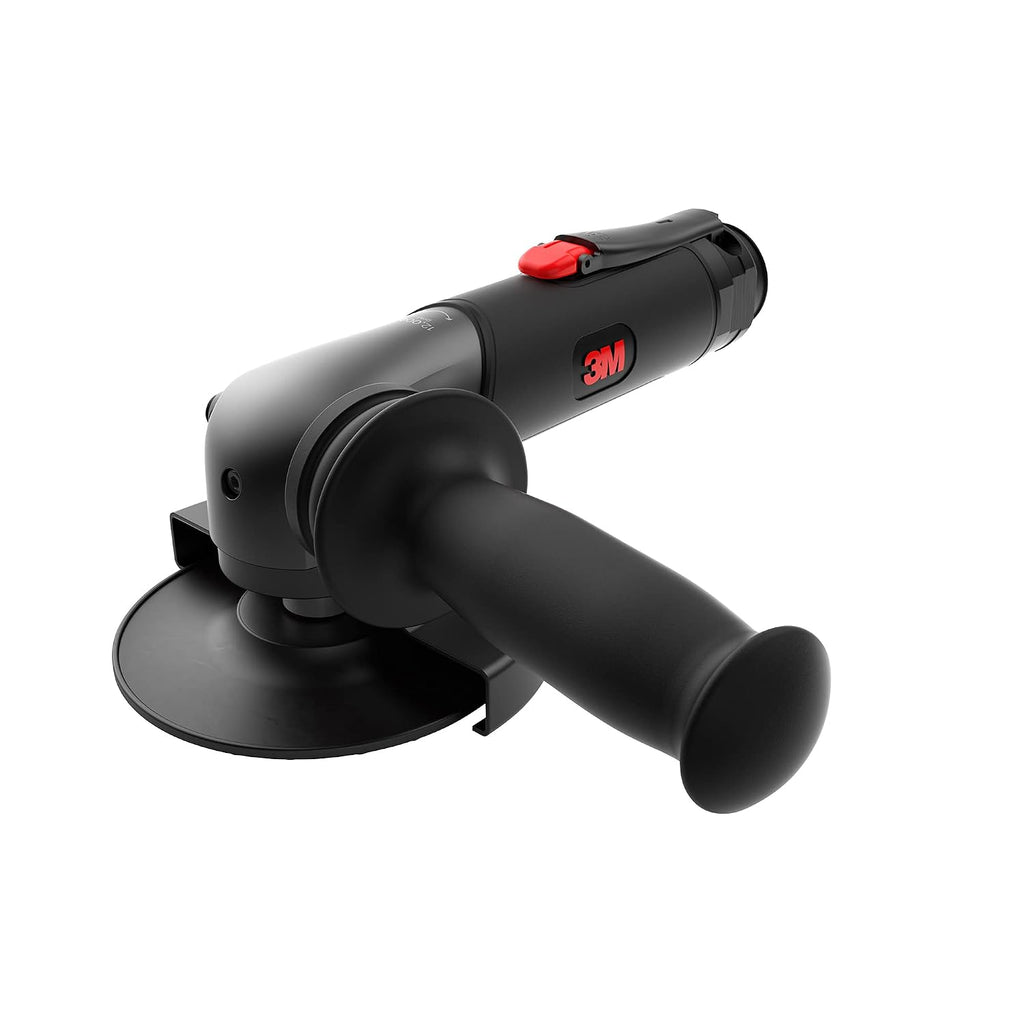 3M Pneumatic Grinder, 88566, 1.5 HP, 4-1/2' - 5' Discs, 12K RPM, Adjustable Guard, Ergonomic Design, Vibration-Reducing Side Handle, Spindle Lock, Wheel Autobalancer, Rear Mounted Exhaust