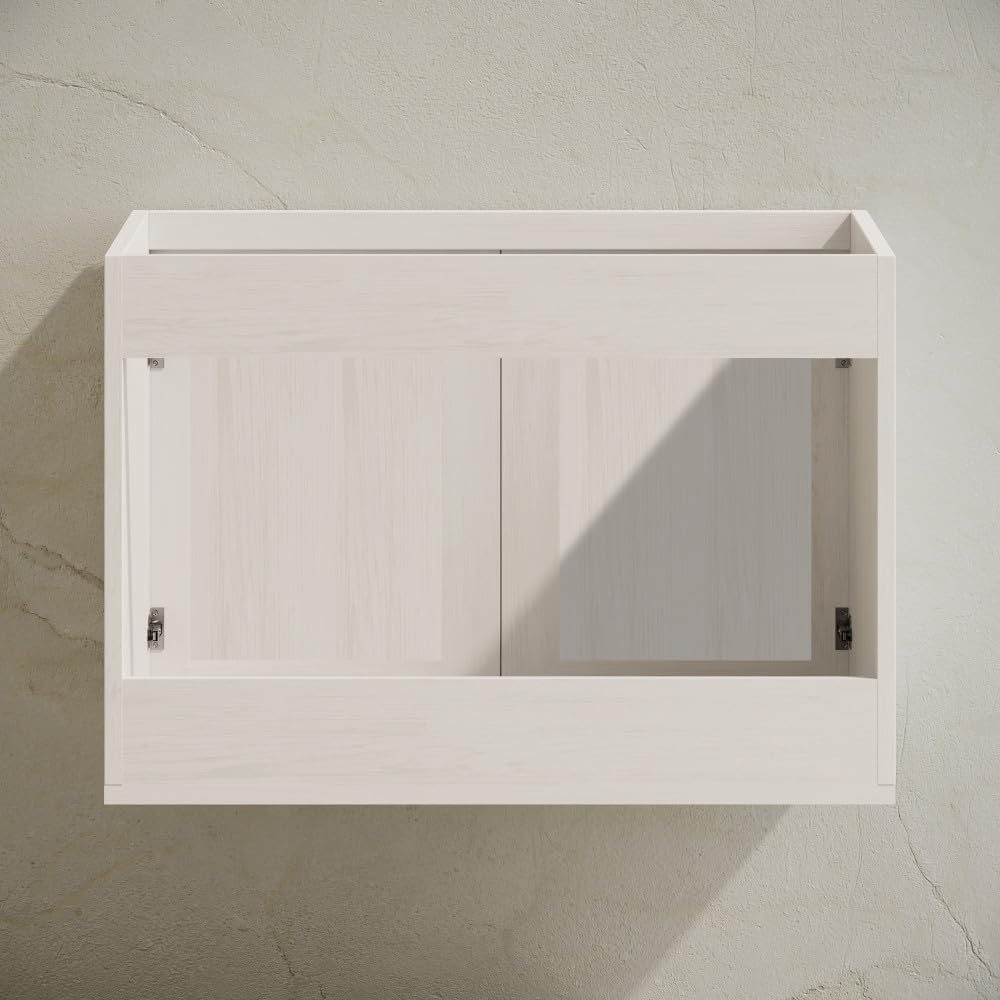 Swiss Madison Classe 30' Wall-Mounted Bathroom Vanity in White Oak Without Sink Top