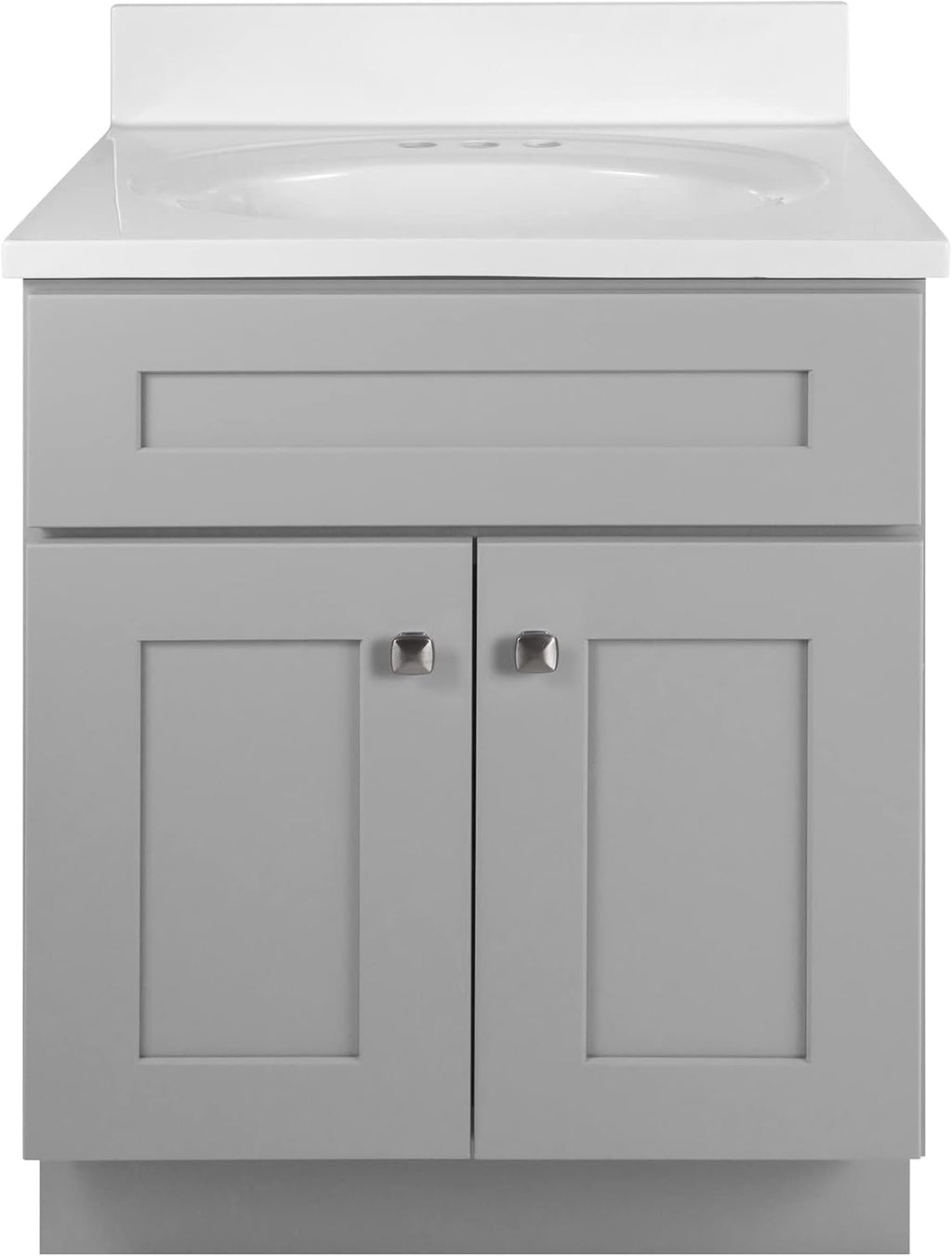 Design House Brookings 25 Inch Bathroom Vanity with Top, Ready to Assemble, Painted Sherwin Williams® Gray – Design House, 597559