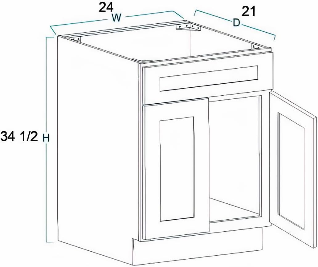 Antique White Sink Base Bathroom Vanity Ready-to-Assemble Cabinet 24'/30'/36' Width (24' Width)