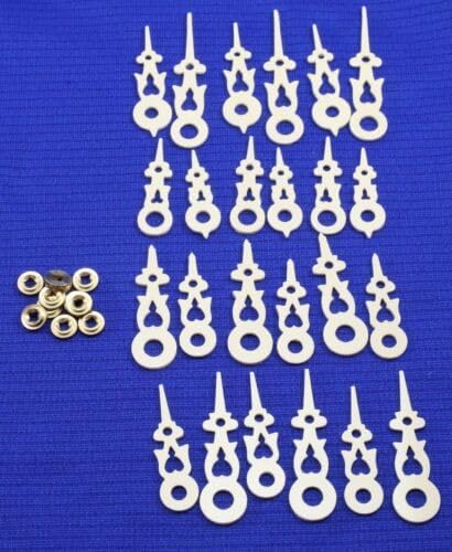 Replacement for Regula Cuckoo Clock Hand Assortment 12 Sets Cream 60-90 mm W/Minute Bushing