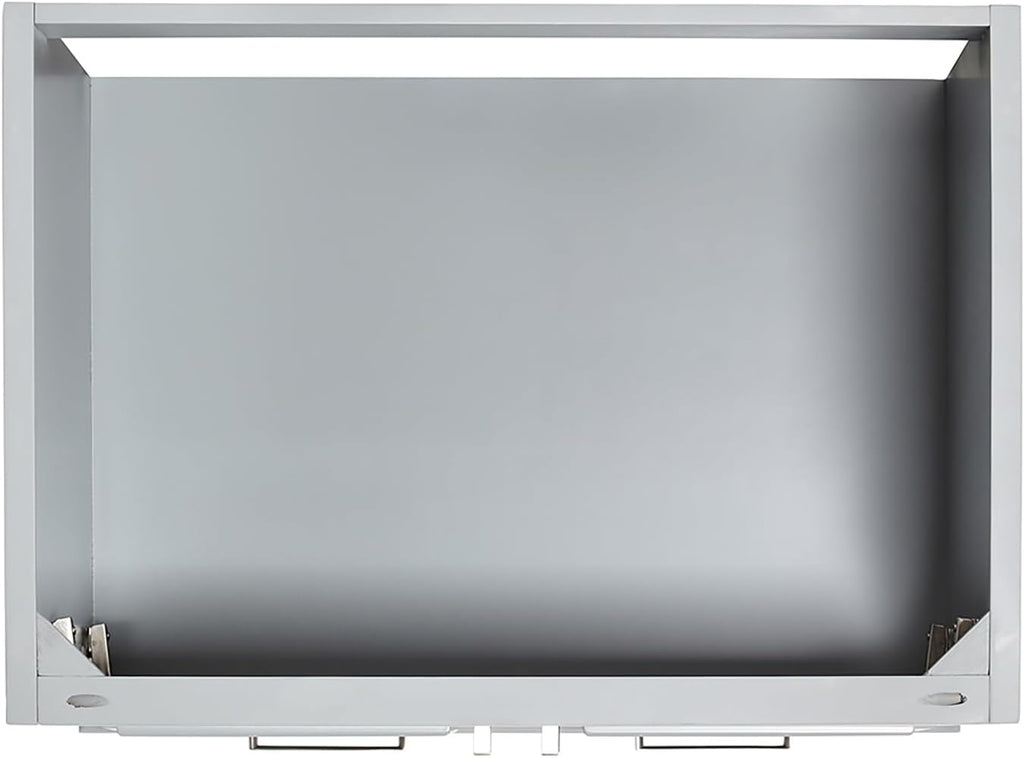ARIEL Stafford 30-inch Bathroom Vanity with Sink,Solid Wood, 0.75-inch Italian Carrara Marble Countertop & Backsplash, Single Oval Porcelain Sink, 2 Soft Closing Doors, 1 Dovetail Drawers, Grey