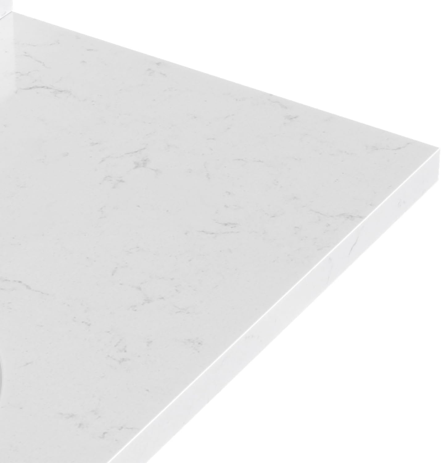 ARIEL Monroe 60-inch Bathroom Vanity with Sink,Solid Wood, 1.5-inch Carrara White Quartz Countertop, Single Oval Porcelain Sink, Dovetail Drawers, White Oak