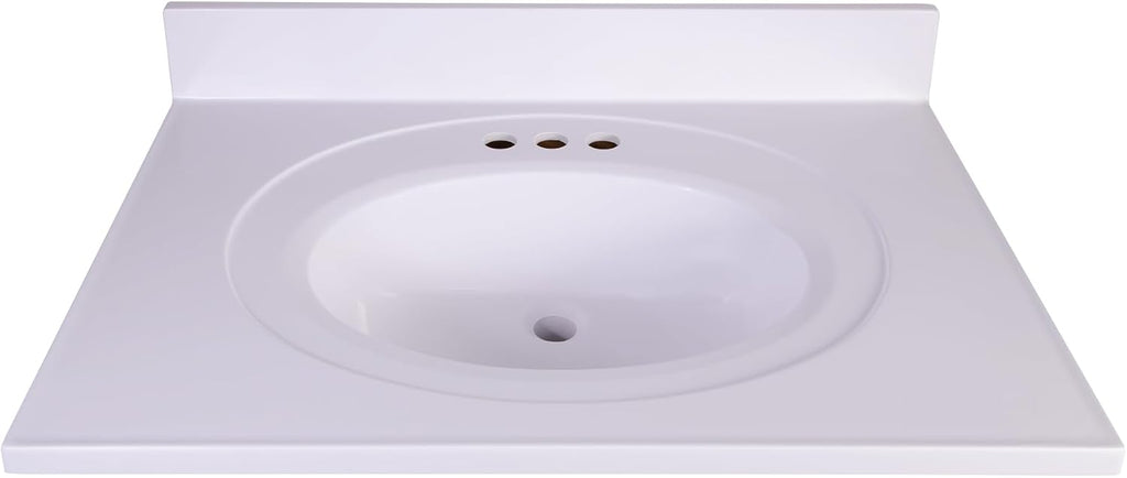 Design House Brookings 31 Inch Bathroom Vanity with Top, Ready to Assemble, Painted Gray, 597666