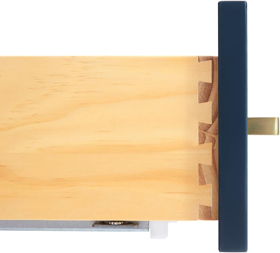 DKB Beckford 72 Inch Bathroom Vanity Double Sink — Midnight Blue Bathroom Vanity with Sink, 1.5' Edge Pure White Quartz Countertop & Backsplash, 4 Soft-Close Doors, 6 Dovetail Drawers