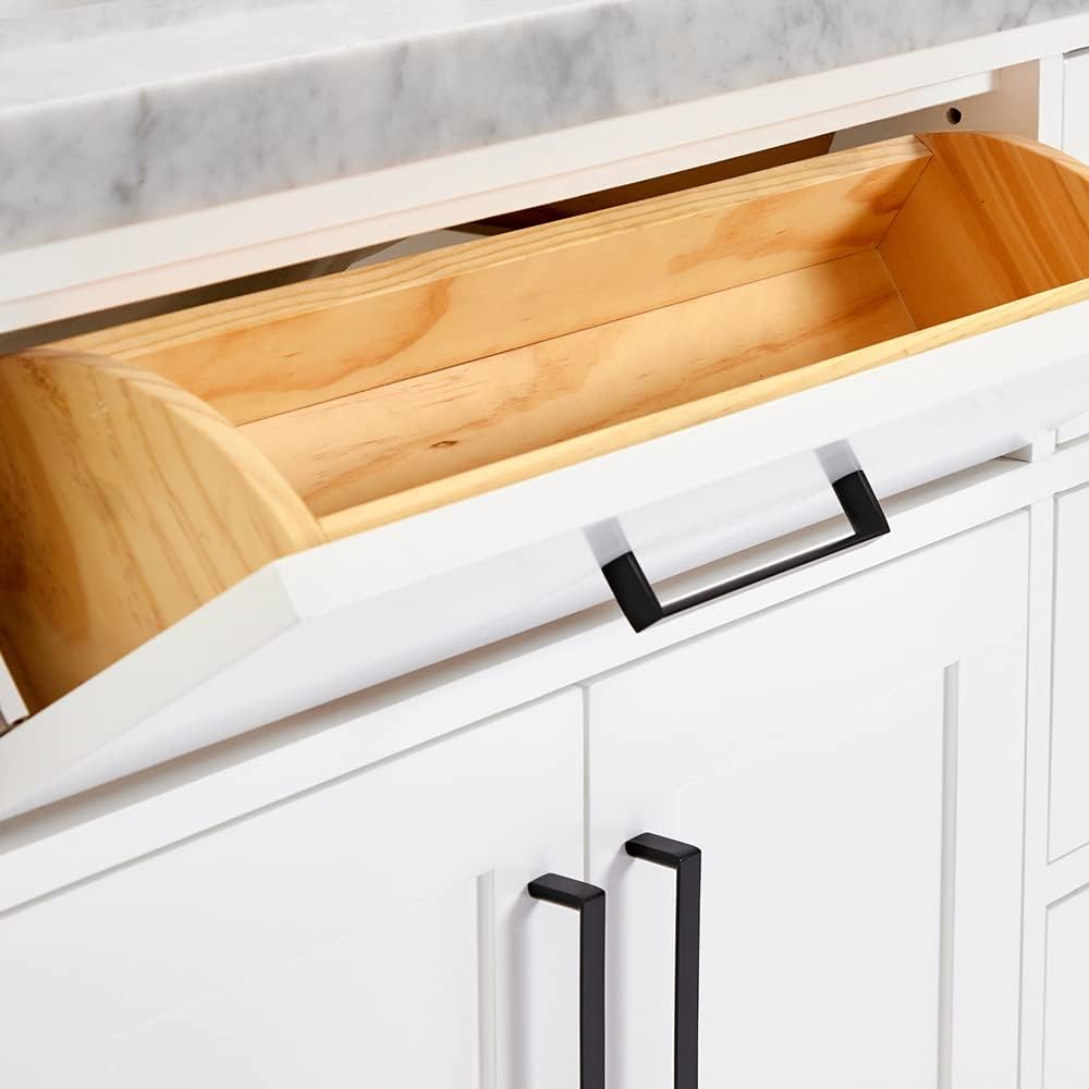 DKB Isabella 72 Inch Bathroom Vanity Double Sink — White Bathroom Vanity with Sink, 1.5' Edge Italian Carrara Marble Countertop & Backsplash, 4 Soft-Close Doors, 4 Dovetail Drawers, and 2 Tilt Drawers