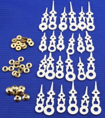 Replacement for Regula Cuckoo Clock Hand Assortment 12 Sets White 60-90 mm Dials W/Hardware