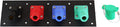 4 Position CAM Lock Panel, 400 Amp, 3 Phase 208V, Female, 45°, Double Set Screw Connections with NEMA 3R Cap and Lanyard Covers, Series 16 CAM Connectors, Power Distribution Panel