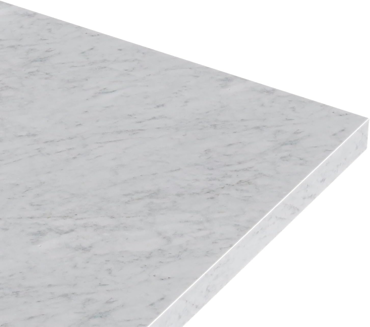 ARIEL Cambridge 66-inch Bathroom Vanity with Sink,Solid Wood, 1.5-inch Italian Carrara Marble Countertop, Double Oval Porcelain Sink, 4 Soft Closing Doors, 6 Dovetail Drawers, White Oak