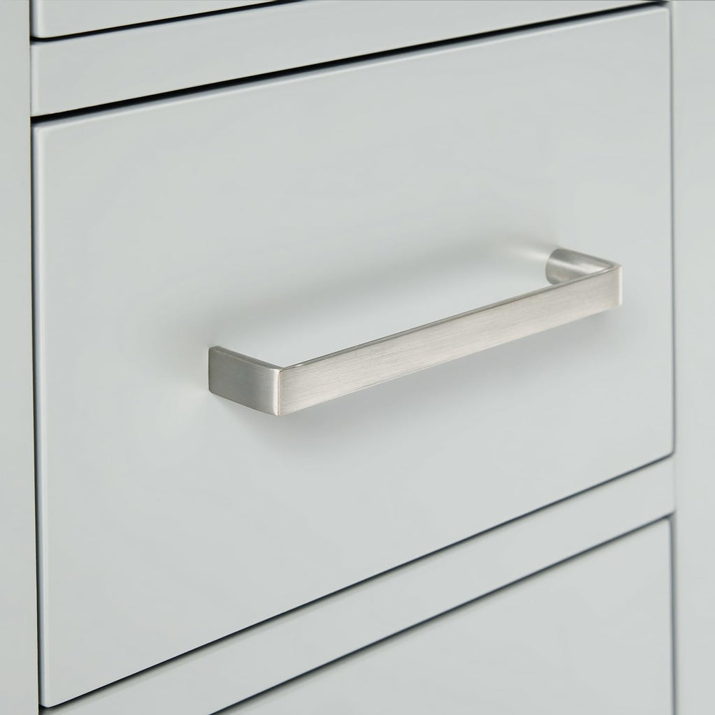 ARIEL Cambridge 36-inch Bathroom Vanity with Sink,Solid Wood, 1.5-inch Carrara White Quartz Countertop, Single Rectangular Porcelain Sink, 2 Soft Closing Doors, 5 Dovetail Drawers, Grey