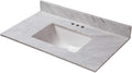 Cahaba 31 in. x 19 in. Carrara Marble Vanity Top & 4 in. Spread