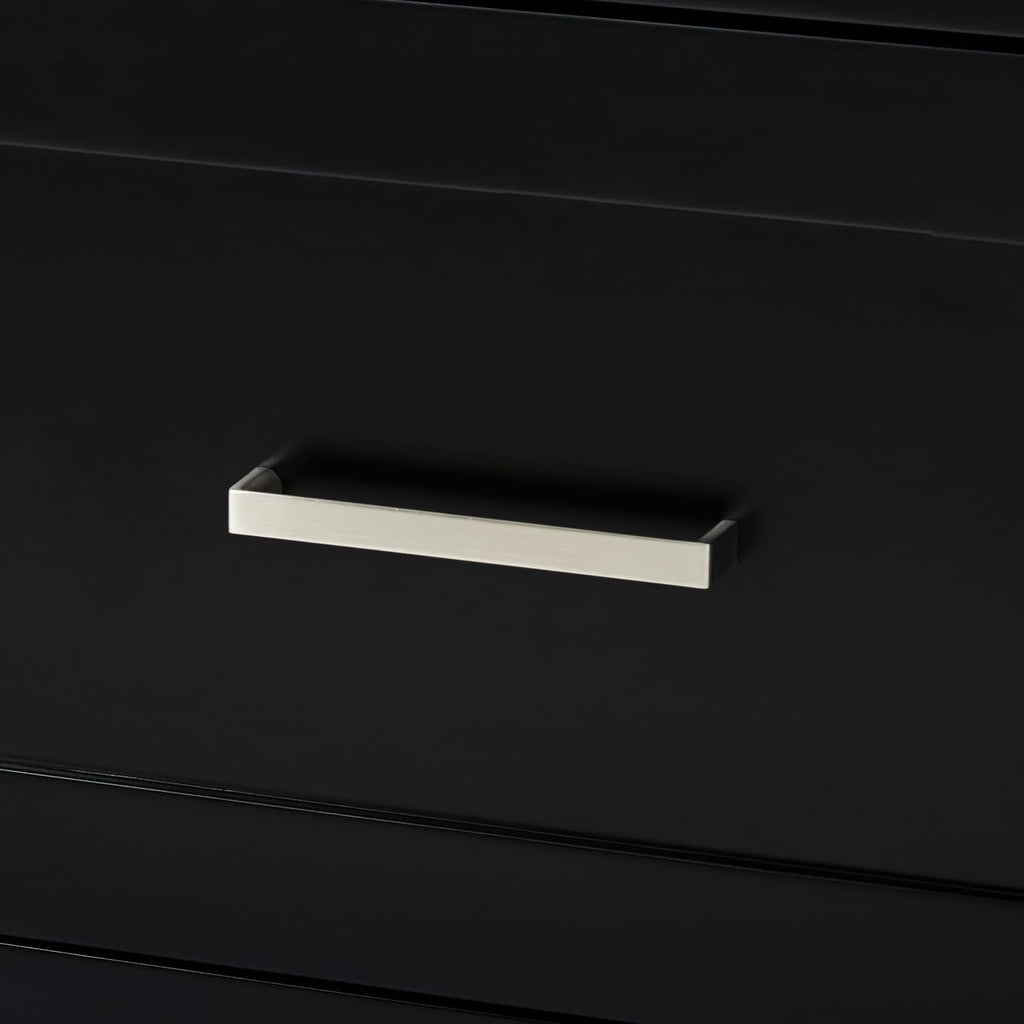 ARIEL Hamlet 66-inch Bathroom Vanity with Sink,Solid Wood, 1.5-inch Italian Carrara Marble Countertop, Double Rectangular Porcelain Sink, 4 Soft Closing Doors, 3 Dovetail Drawers, Black