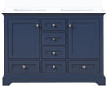 Dukes 48 in. W x 22 in. D Navy Blue Double Bath Vanity and Cultured Marble Top