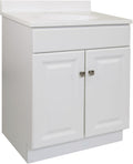 Design House Wyndham 25 Inch Bathroom Vanity with Top, Ready to Assemble, White, 591206