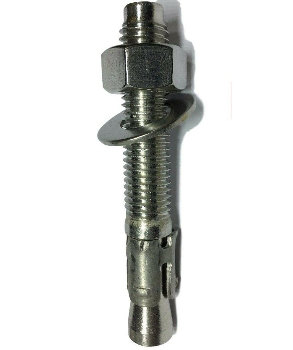 Pr-Mch Package of 25, 5/8' x 3 1/2' Concrete Wedge Anchor Stainless Steel Metal Grade 304 Set Kit #DR-D8150D
