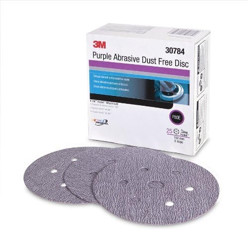 3M 30784 Purple 6' P80E Grit Dust-Free Abrasive Disc (Pack of 4)