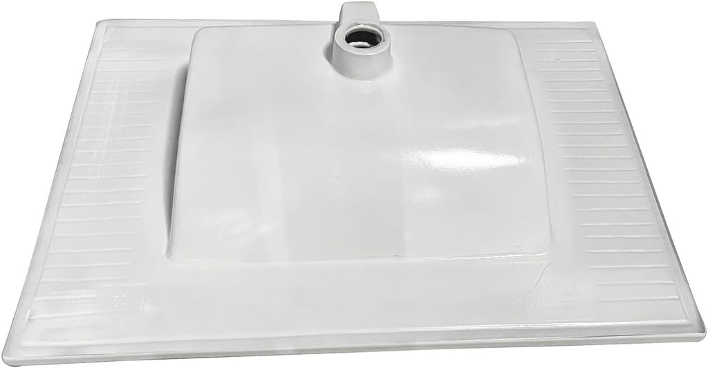 Kingston Brass LBT31227W34 Continental 31-Inch Ceramic Vanity Sink Top (4' Faucet Drillings) in White