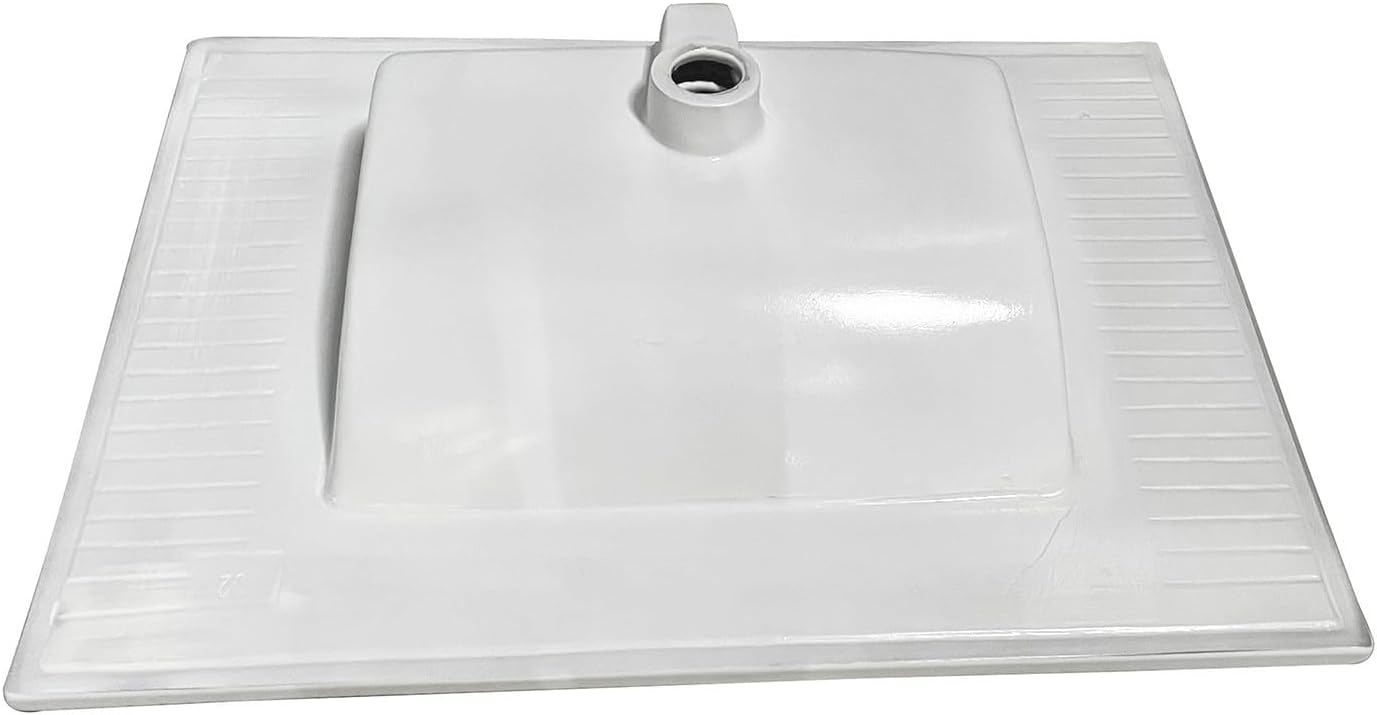 Kingston Brass LBT31227W34 Continental 31-Inch Ceramic Vanity Sink Top (4' Faucet Drillings) in White