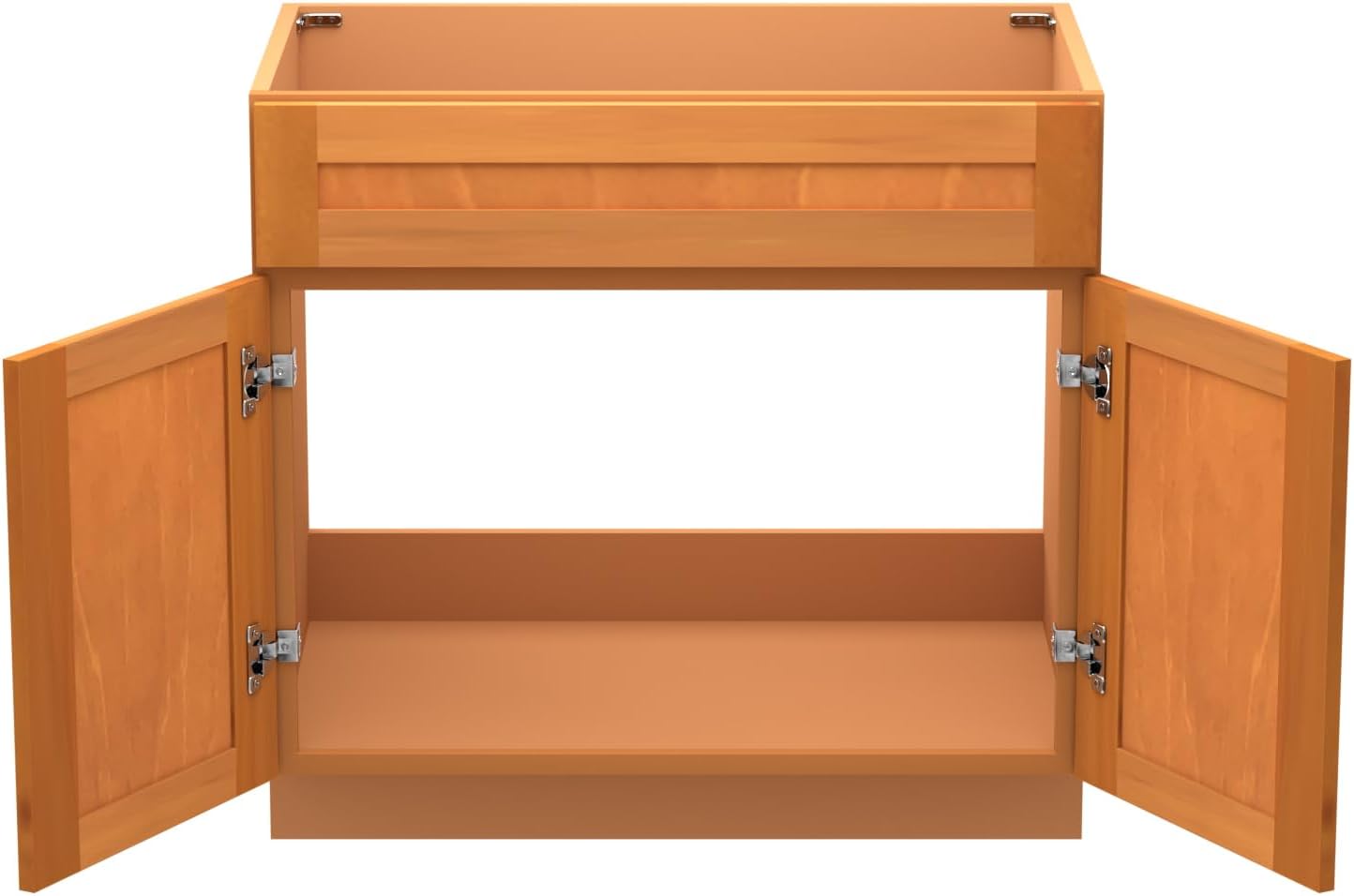 KitchenMan 30 Inch Bathroom Vanity Without Sink and Top Unassembled Bathroom Sink Cabinet not Include Handles, Double Door Bathroom Vanities for Bedroom, Maple Shaker