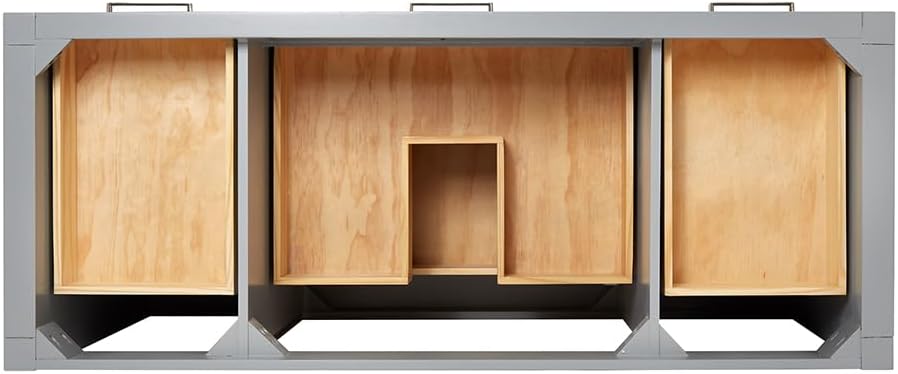 ARIEL 60-Inch White Bathroom Vanity with Sink, 1.5-Inch Italian Carrara Marble Countertop & Backsplash, Rectangular Ceramic Sink, 2 Soft Closing Doors, 5 Dovetail Drawers, Polished Chrome