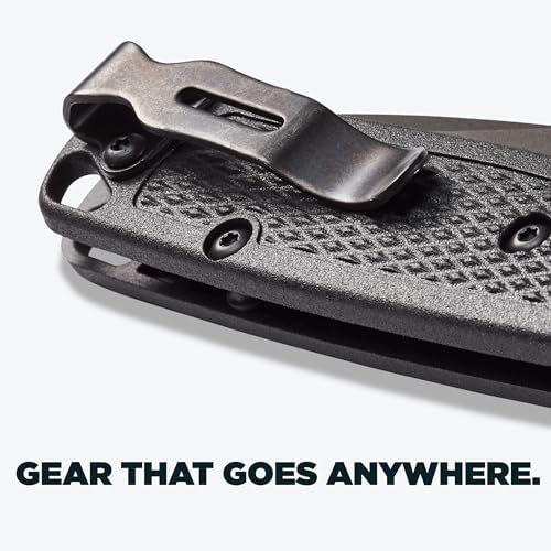 Benchmade - Mini Bugout, Outdoor, EDC Folding Knife, Drop-Point Blade with Black Carbon Fiber Handle (533-3)
