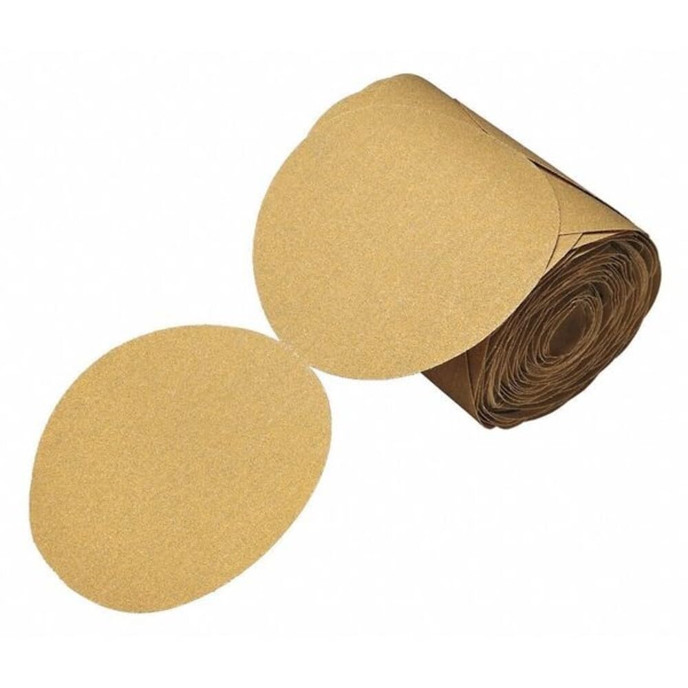Cubitron II Stikit Gold Paper Disc Roll 216U, P180 A-Weight, 6 in x NH, Die 600Z, 175 Discs per roll