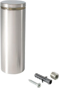 Stainless Steel Standoff 1-1/2 Inch Diameter x 4 Inch Barrel Length Brushed Finish for PVC, Glass and Acrylic Sign Stand Off Wall Anchors and Screws 48 Piece Small Store Pack