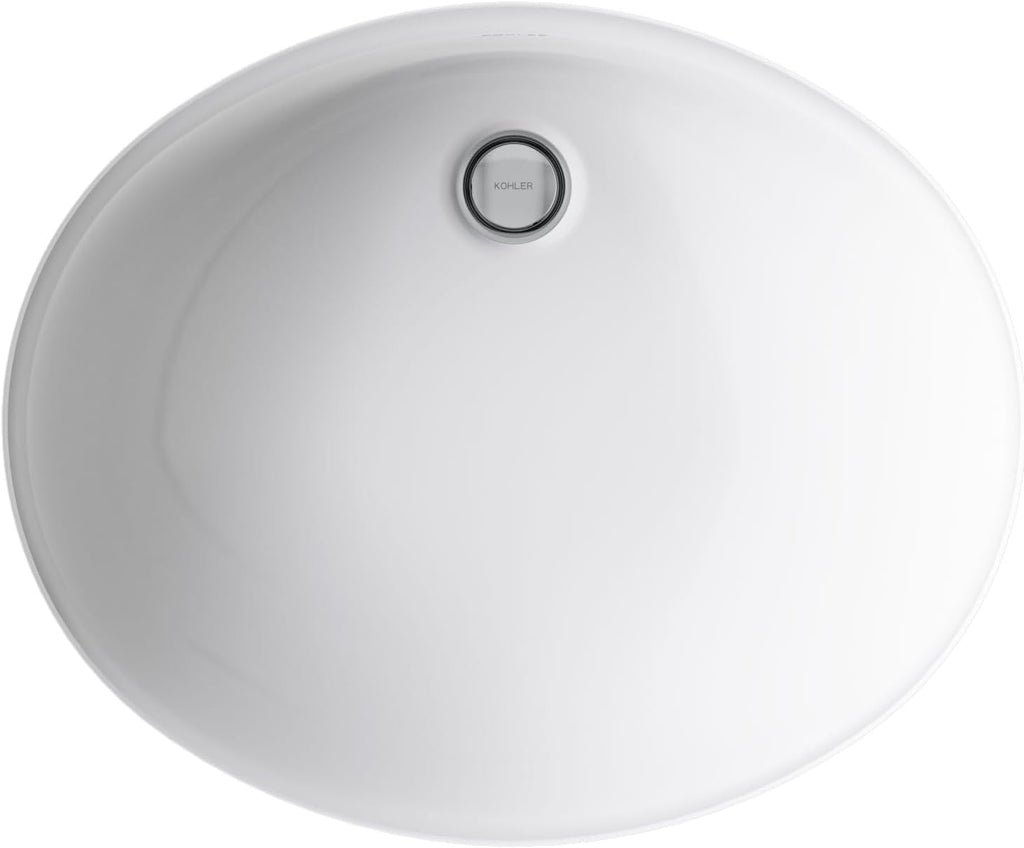 Kohler K-2210-N-0 1-Bowl Undermount Bath Sink w/Sealed Overflow White