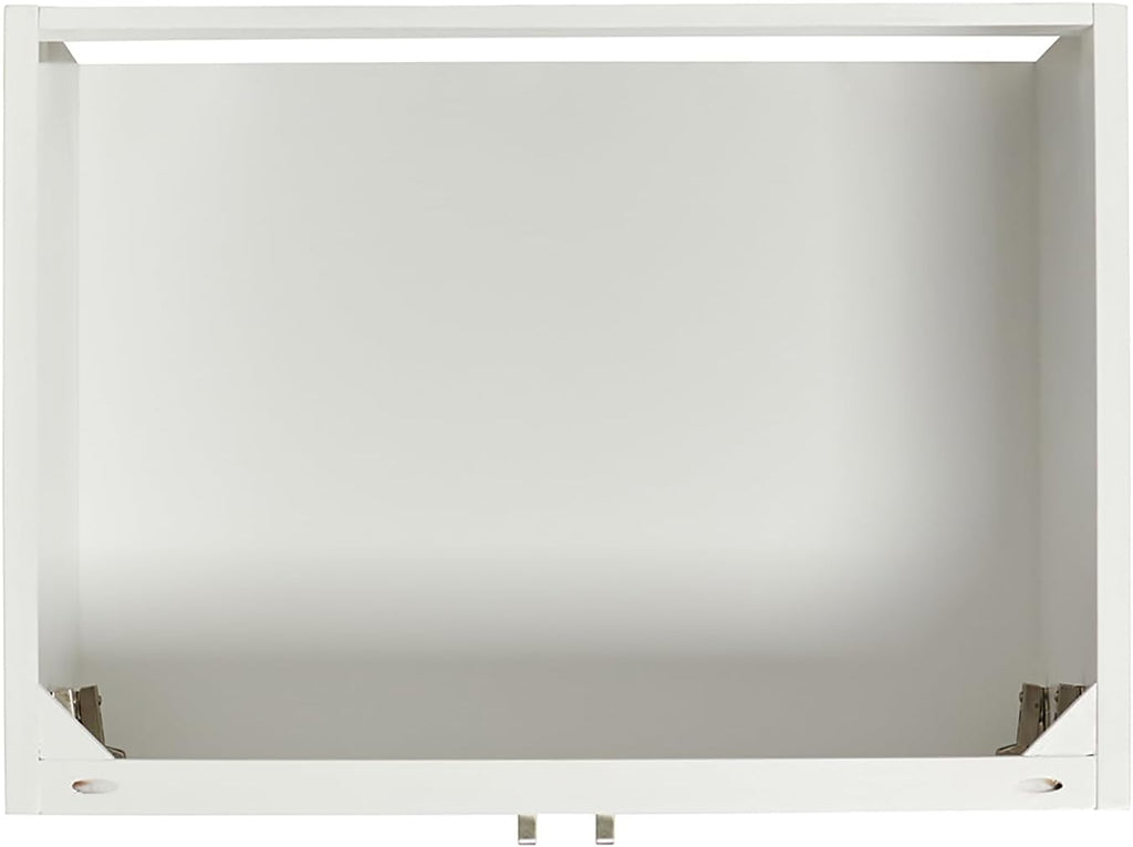 ARIEL Stafford 30-inch Bathroom Vanity with Sink,Solid Wood, 0.75-inch Italian Carrara Marble Countertop & Backsplash, Single Oval Porcelain Sink, 2 Soft Closing Doors, 1 Dovetail Drawers, White