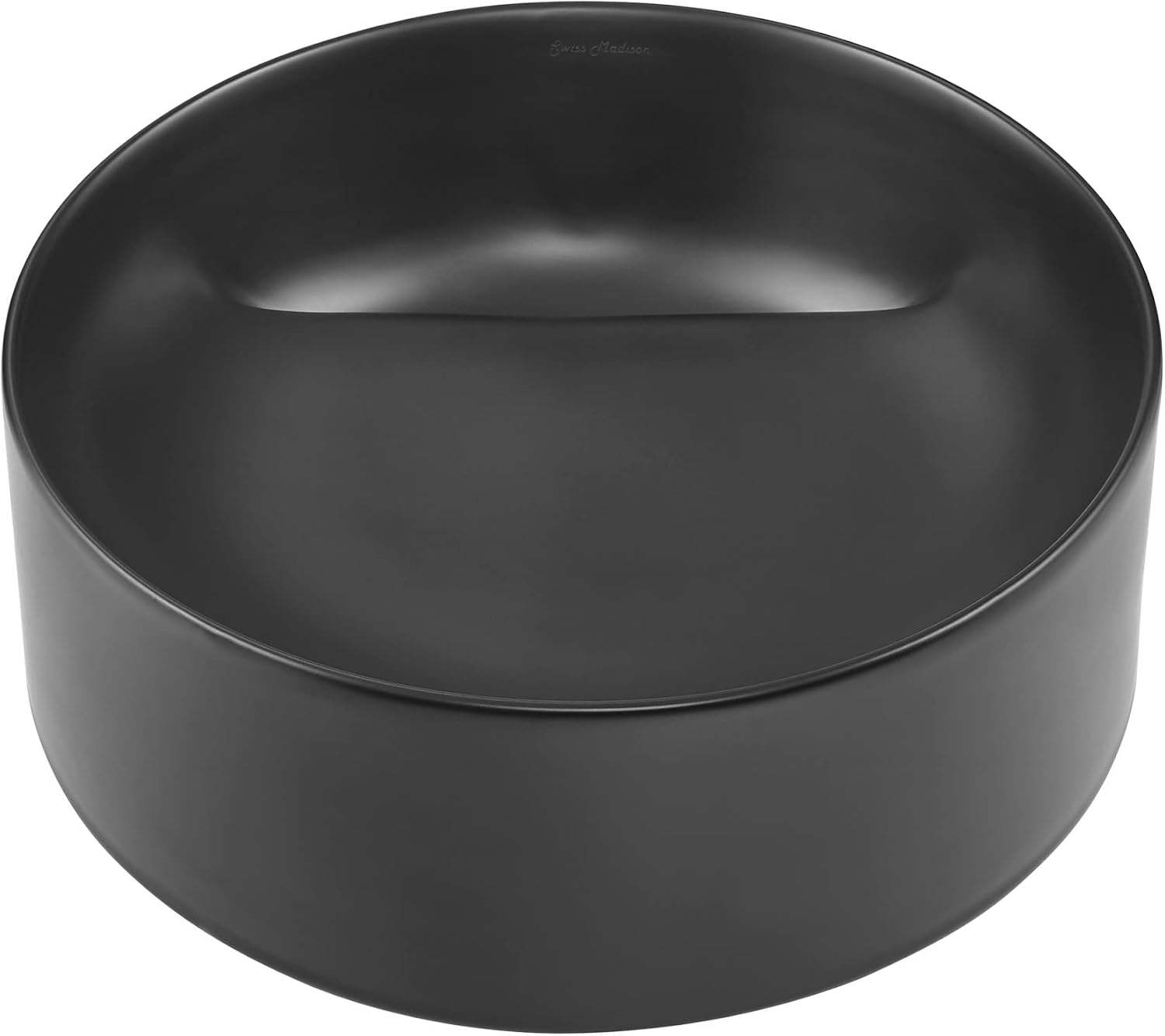 Beau 16.5' Round Vessel Bathroom Sink in Matte Black