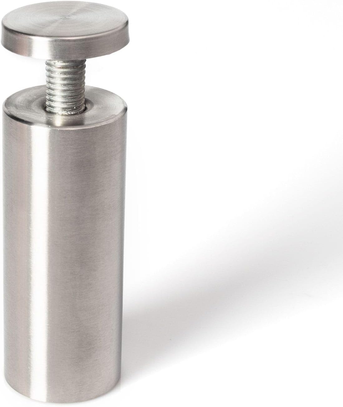 Stainless Steel Standoff 1-1/4 Inch Diameter x 3 Inch Barrel Length Brushed Finish for PVC, Glass and Acrylic Sign Stand Off Wall Anchors and Screws 48 Piece Small Store Pack