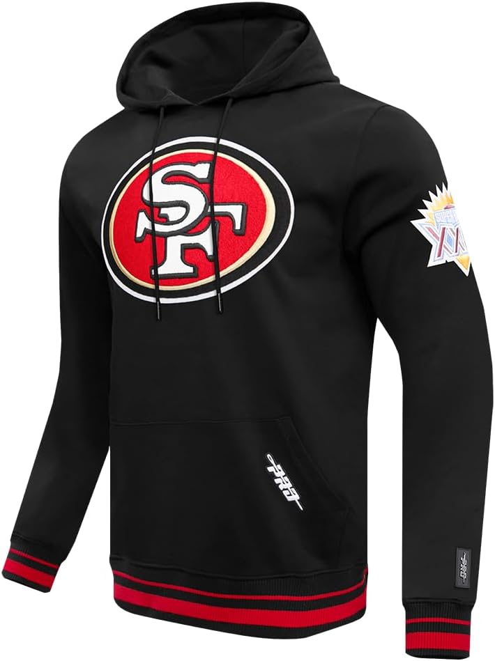 Pro Standard Mens NFL Mash Up Brushed Back French Terry Pull Over Hoodie