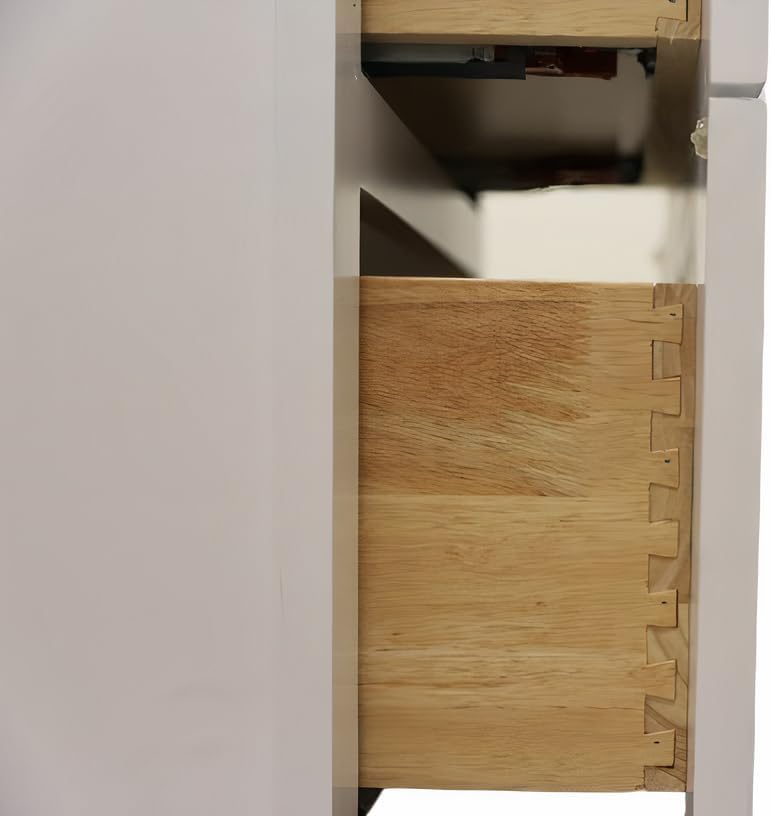 White Shaker Sink Base Bathroom Vanity with Drawers 30' Ready-to-Assemble Cabinet