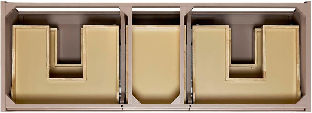 ARIEL West 60 Inch Wall-Mounted Double Rectangle Sink Bathroom Vanity with Carrara White Quartz Countertop 1.5 Inch in Mocha