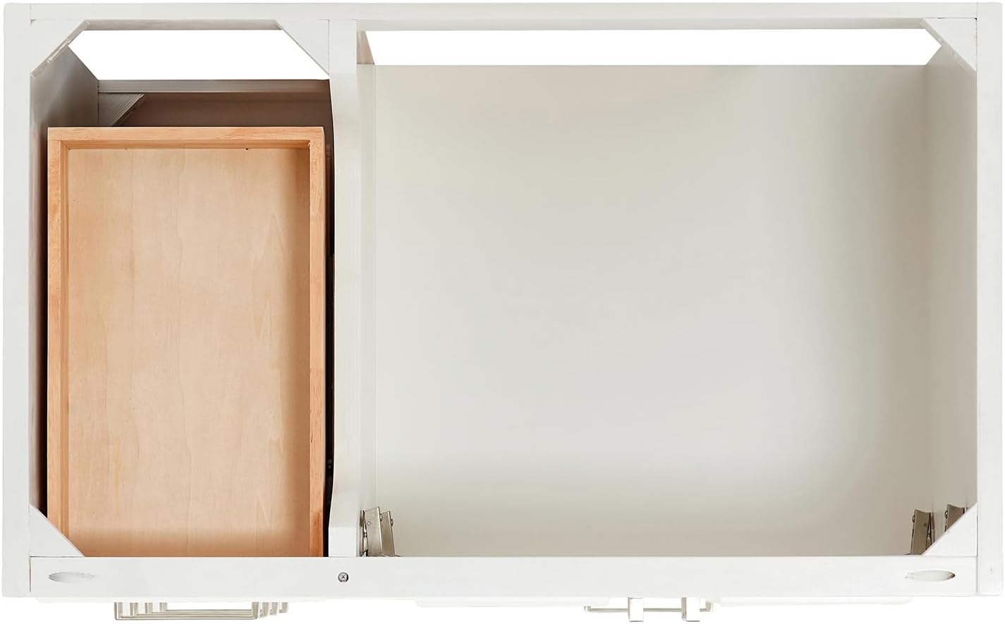 ARIEL Stafford 36-inch Bathroom Vanity with Sink,Solid Wood, 1.5-inch Italian Carrara Marble Countertop, Single Rectangular Porcelain Sink, 2 Soft Closing Doors, 5 Dovetail Drawers, White