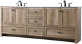 Elegant Kitchen and Bath Soma 84' Solid Wood Double Bathroom Vanity in Oak