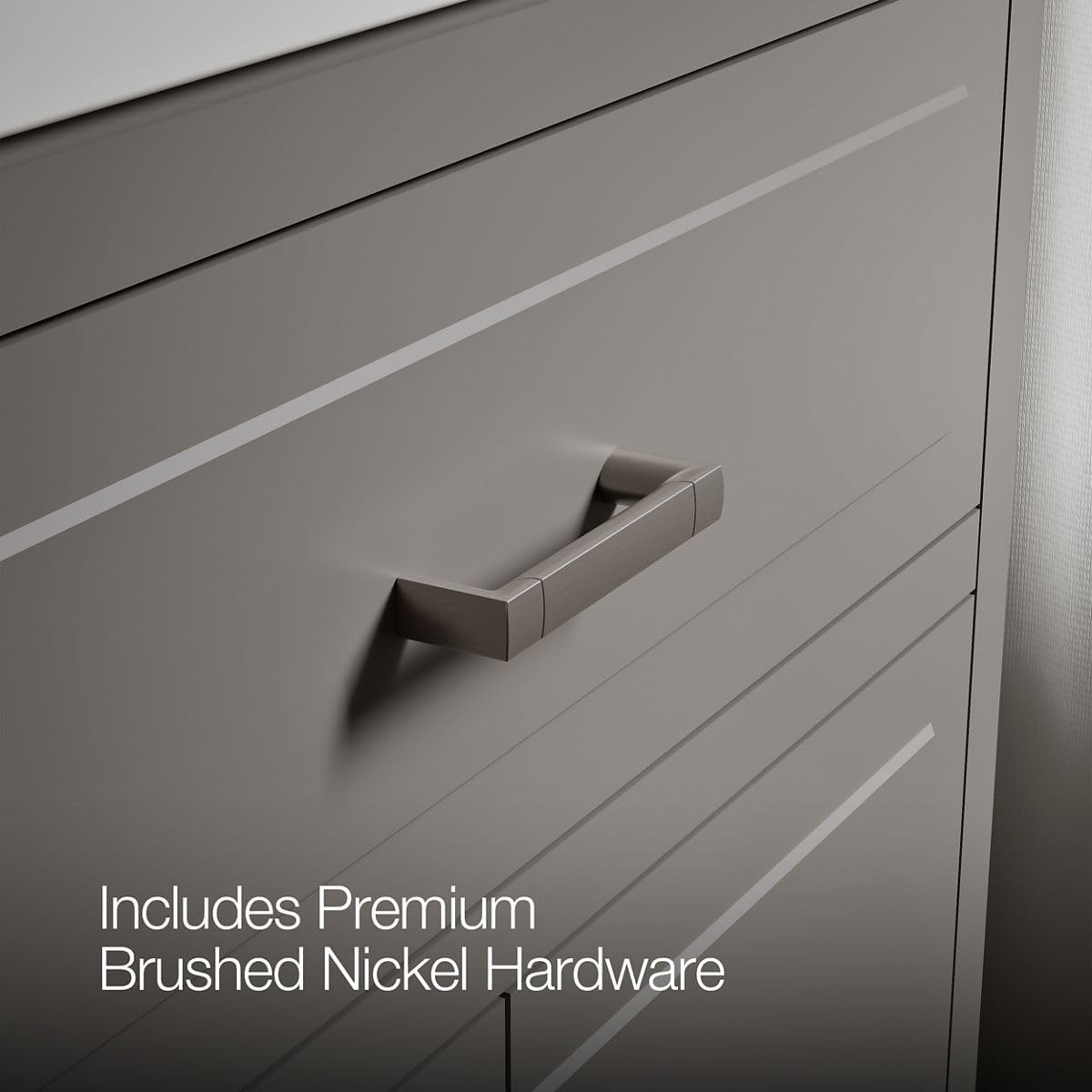 Kohler Seer 30 Inch Bathroom Vanity Cabinet with White Single Sink and Quartz Top, Modern Bathroom Vanity, Mohair Gray, K-33552-ASB-1WT