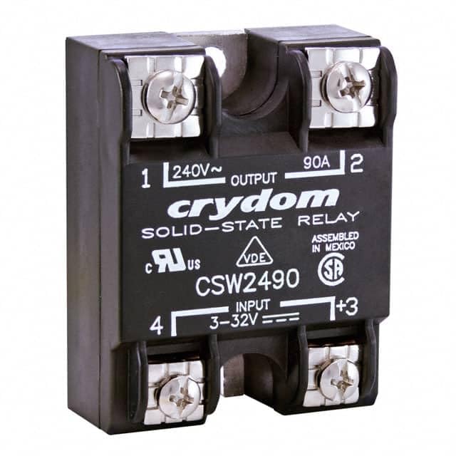 Sensata/Crydom, CSW2475-10, Solid State Relay - 3-32 VDC Control - 75 A Max Load - 24-280 VAC Operating - Instantaneous - Screw Termination - Panel Mount. (2 Item/s)