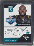 Leonard Fournette 2017 Panini Elite Pen Pals On Card Jaguars Rookie Auto Rc - Football Slabbed Autographed Rookie Cards