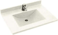 Swan CV02225.018 Contour Solid Surface Single-Bowl Vanity Top, 25' L x 22' H x 6.25' H
