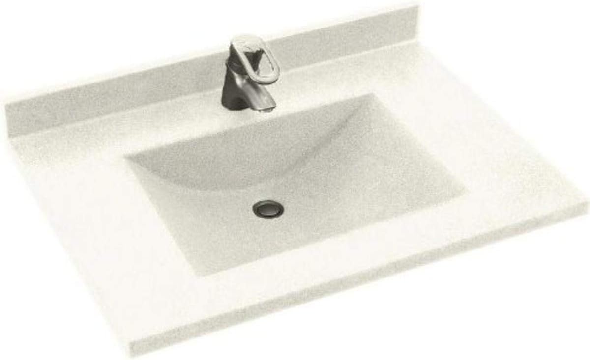 Swan CV02225.018 Contour Solid Surface Single-Bowl Vanity Top, 25' L x 22' H x 6.25' H