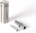 Stainless Steel Standoff 5/8 Inch Diameter x 1-1/2 Inch Barrel Length Brushed Finish for PVC, Glass and Acrylic Sign Stand Off Wall Anchors and Screws 100 Piece Commercial Space Pack