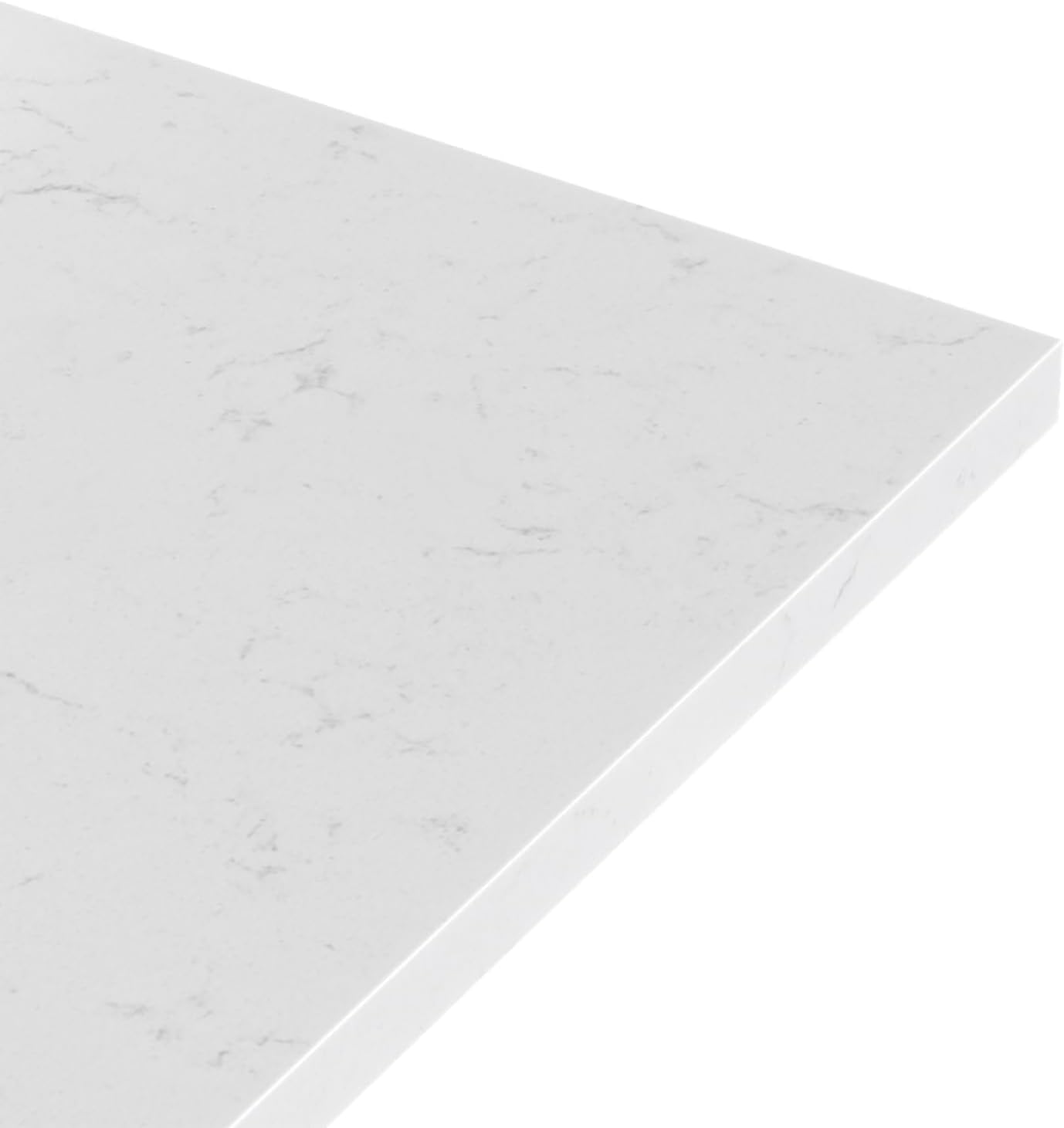 ARIEL Loren 60-inch Bathroom Vanity with Sink,Solid Wood, 1.5-inch Carrara White Quartz Countertop, Single Oval Porcelain Sink, 2 Soft Closing Doors, 7 Dovetail Drawers, Mocha